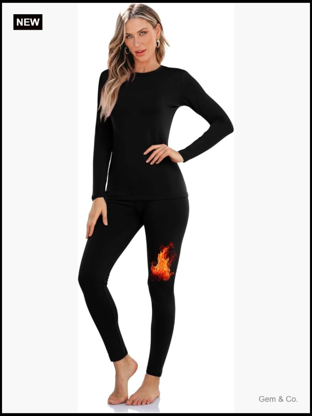 Fleece Lined Long Johns Set Thermal Underwear Women Lounge Pajamas Cold Weather